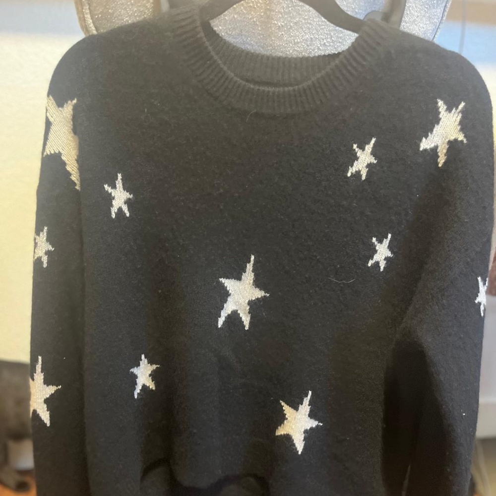 Zadig & Voltaire Markus Stars Cashmere Sweater in Black (XS)